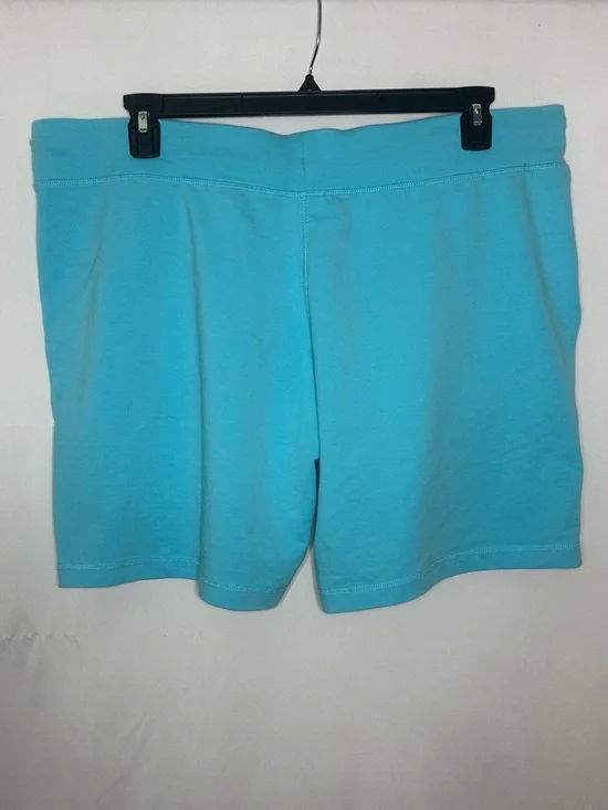 Danskin Aqua Athletic Drawstring Cotton Shorts - Picture 2 of 7